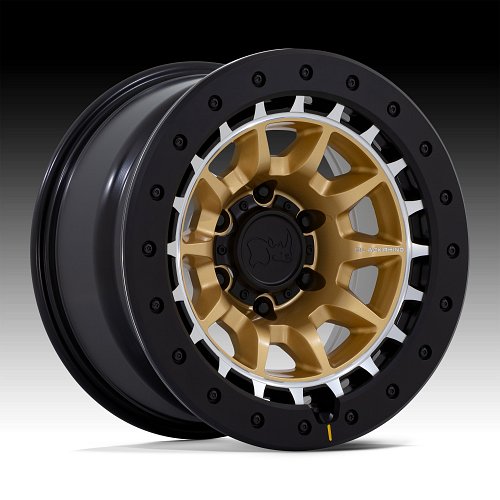 Black Rhino Tusk Matte Gold Custom Wheels 1